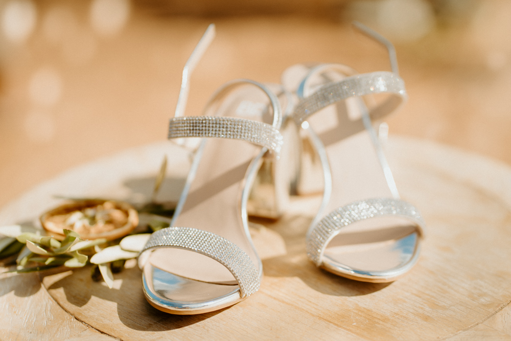 wedding shoes at Ka'ala Vista.