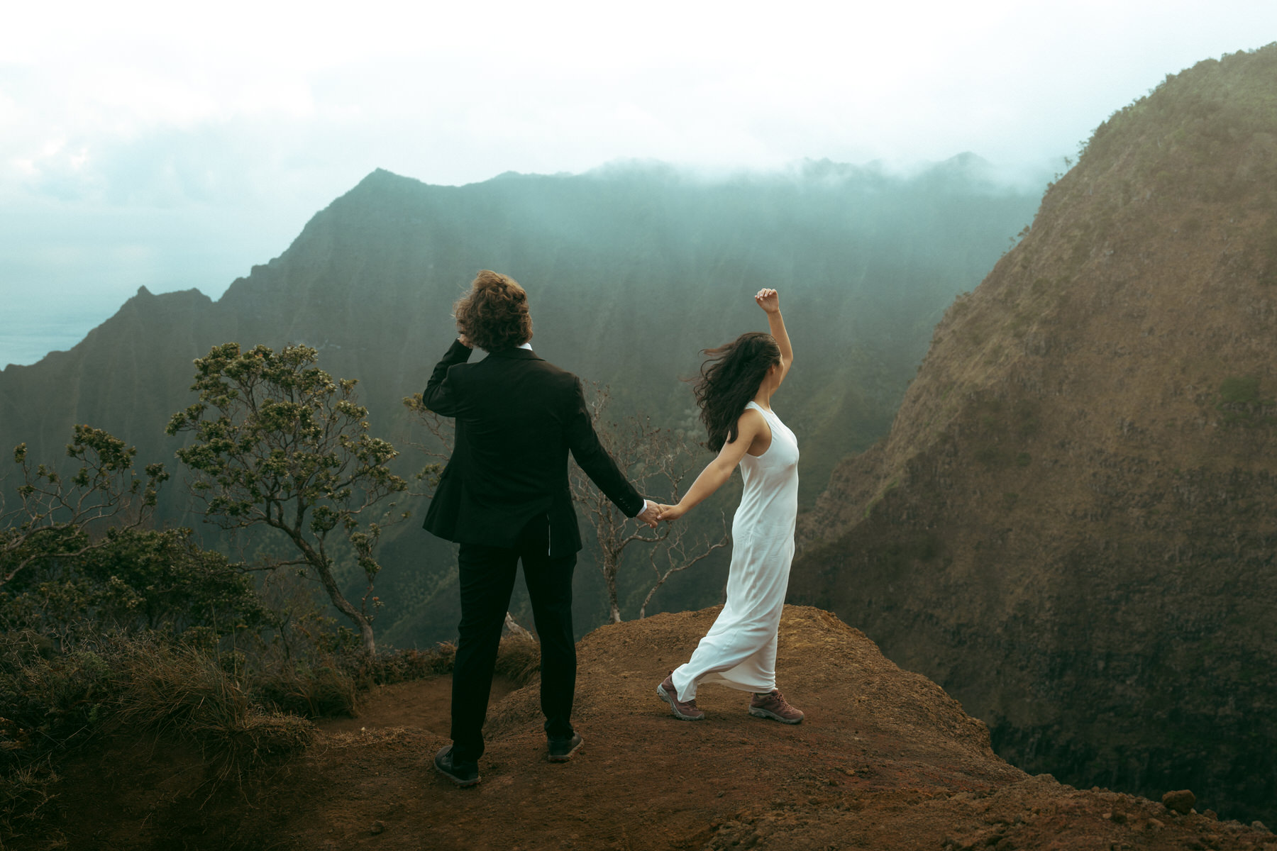 Waimea canyon serves as a gorgeous backdrop to your Kauai elopement.