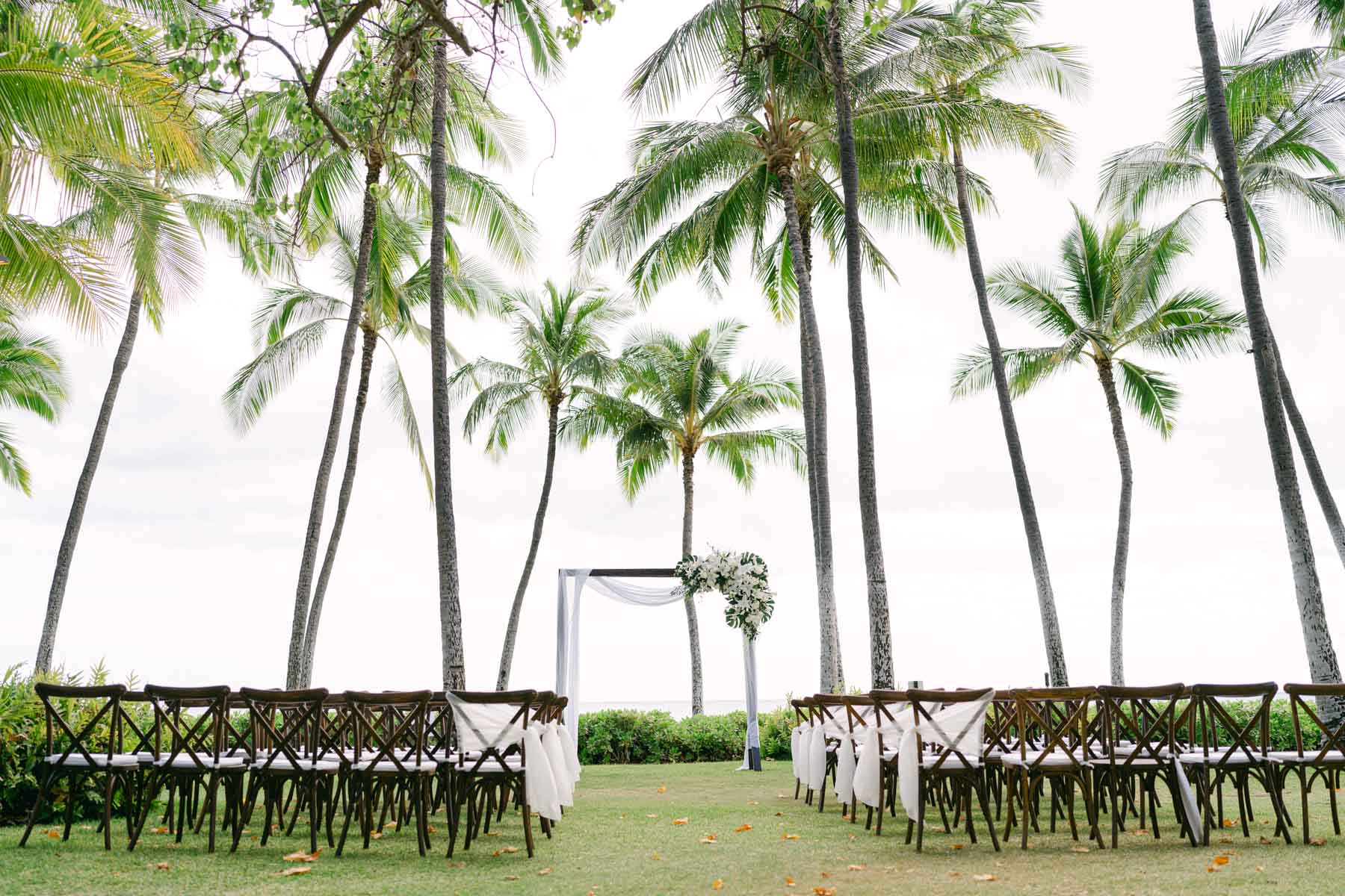 Ceremony setup at Lanikuhonua Cultural Institute.