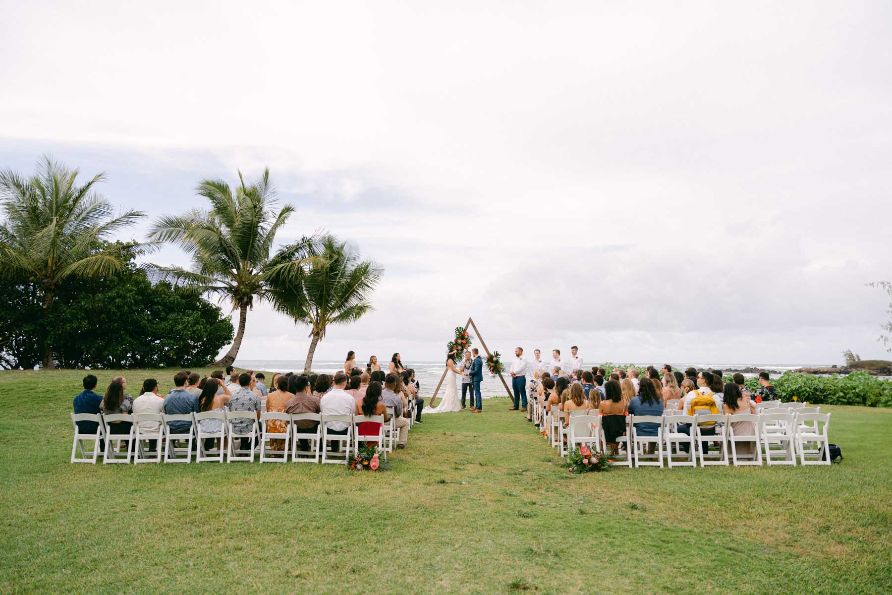 A ceremony at Loulu Palm Farm Estate.