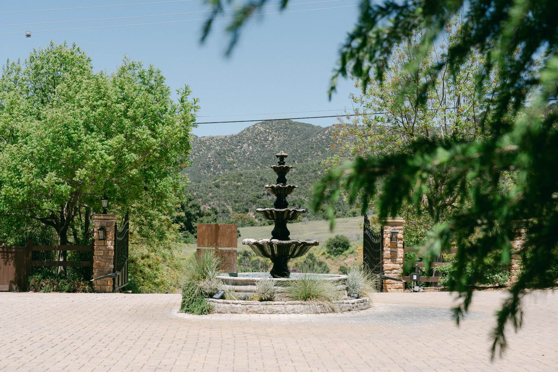 The fountain at Serendipity Gardens.