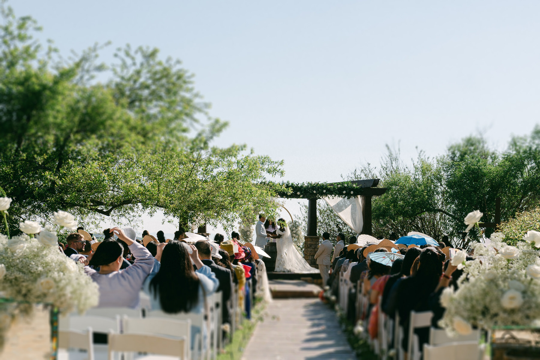 Romantic ceremony at Serendipity Gardens in Southern California.