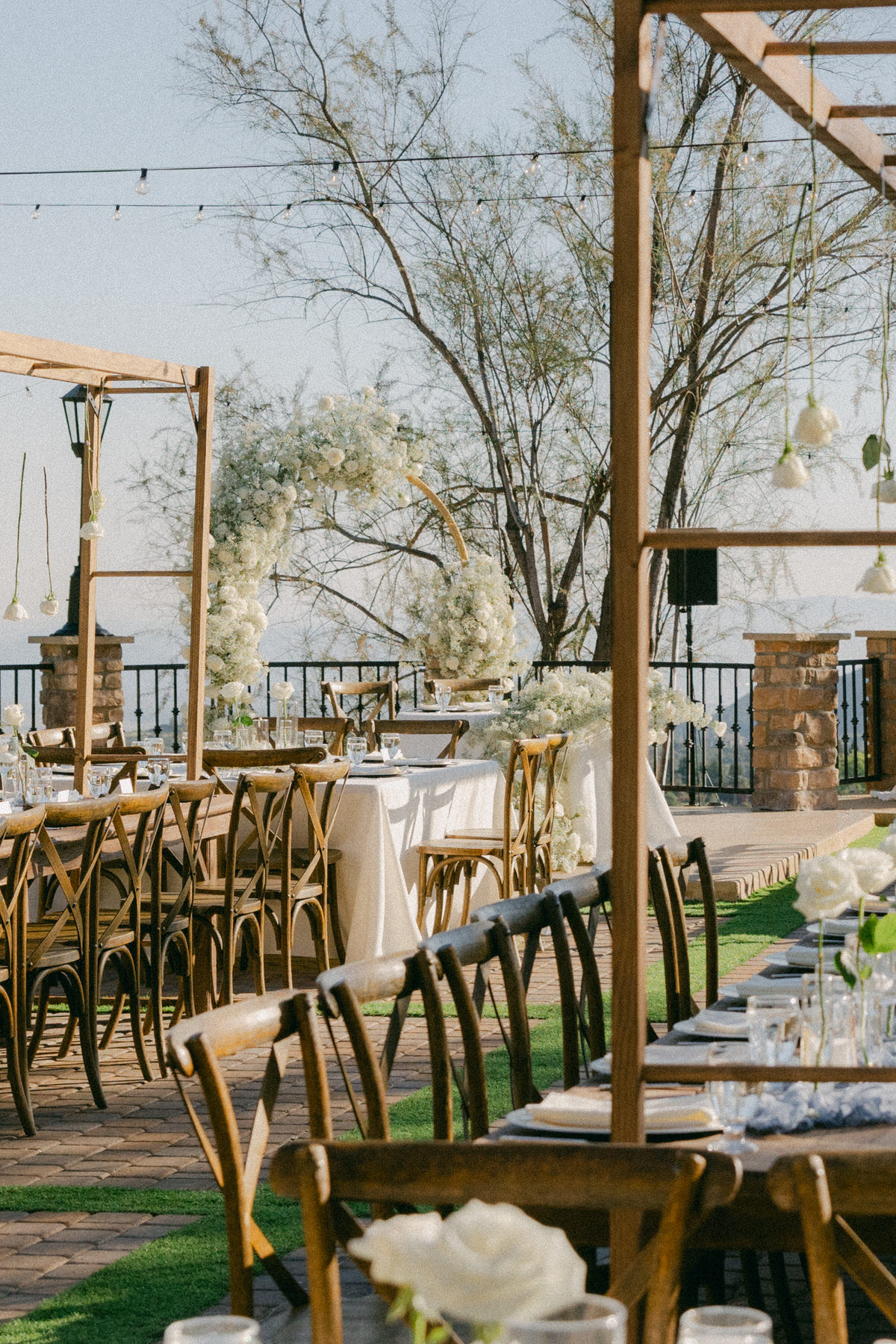 Tasteful and rustic reception details at Serendipity Gardens wedding.