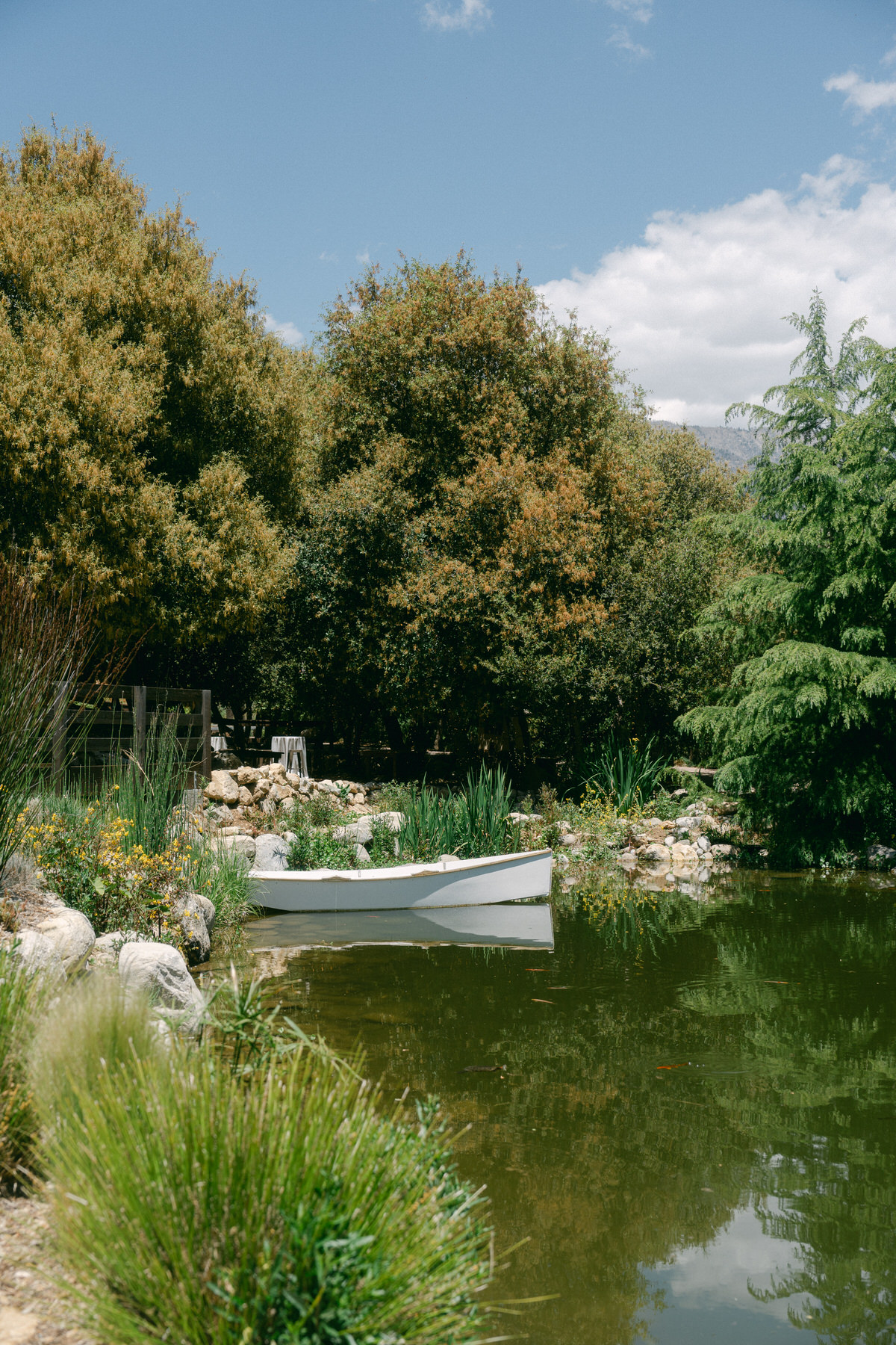 The boat at Serendipity Gardens.