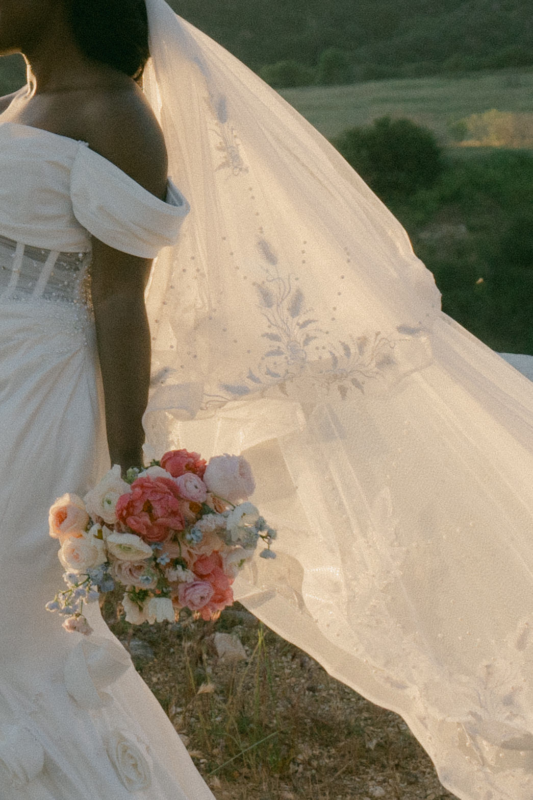 Florals during sunset at Serendipity Gardens in Southern California.