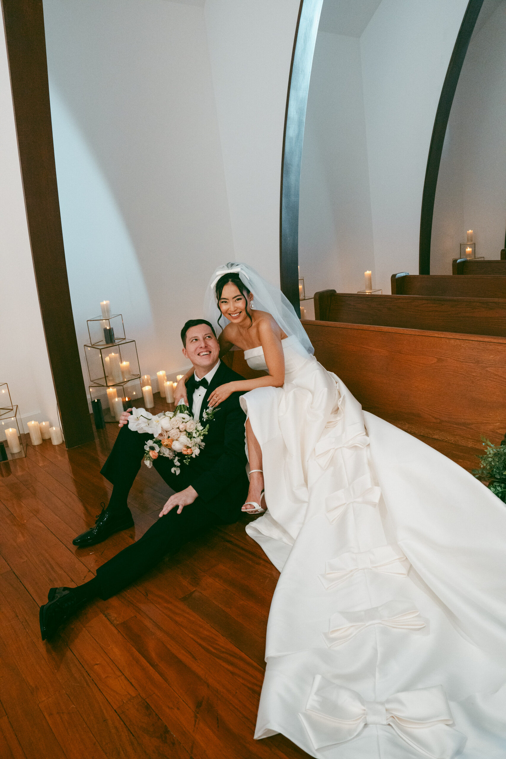 A bride and groom excited for ceremony at the Waikiki Leia. Best Oahu Wedding Venues