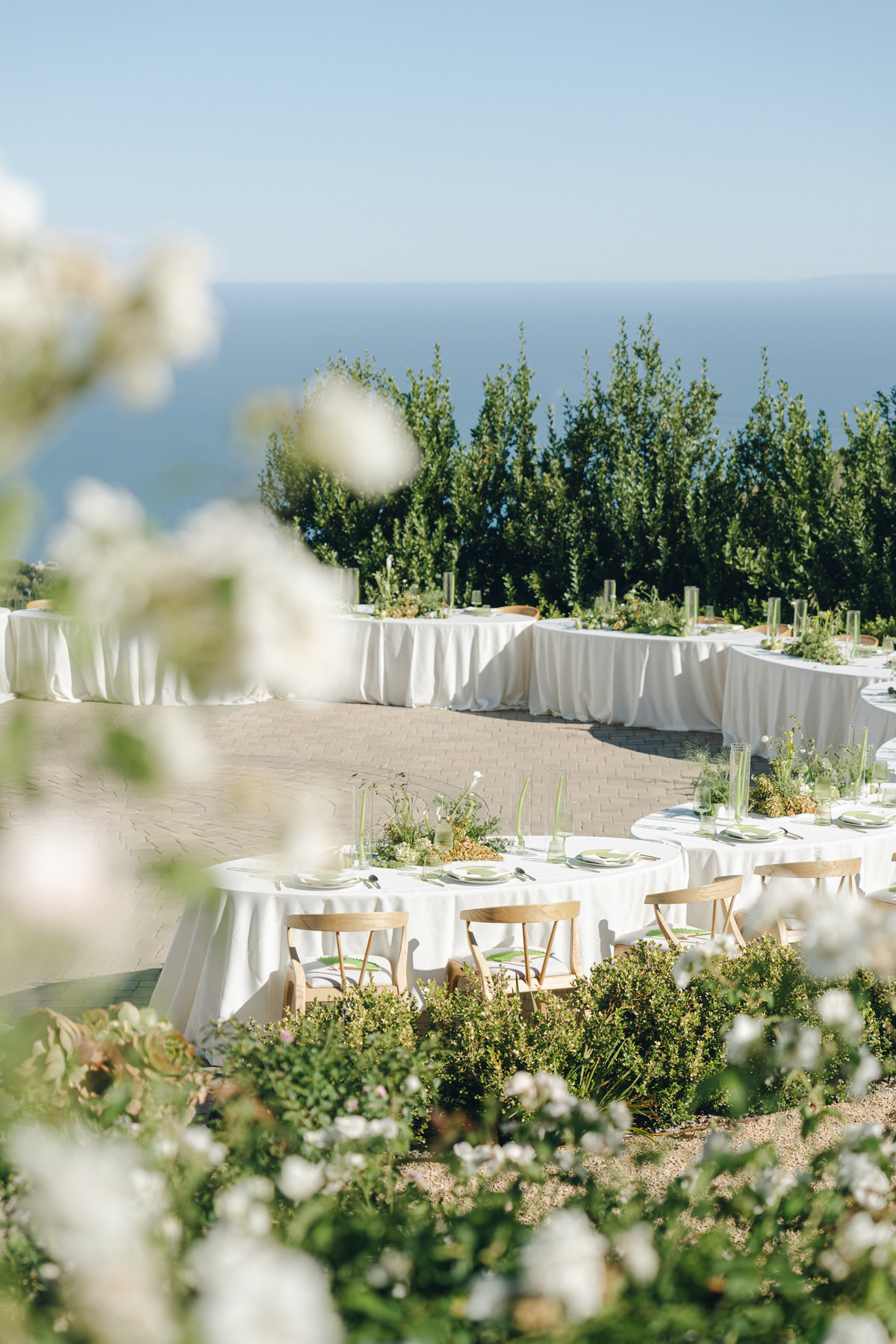 The reception space at the Grand View Malibu.