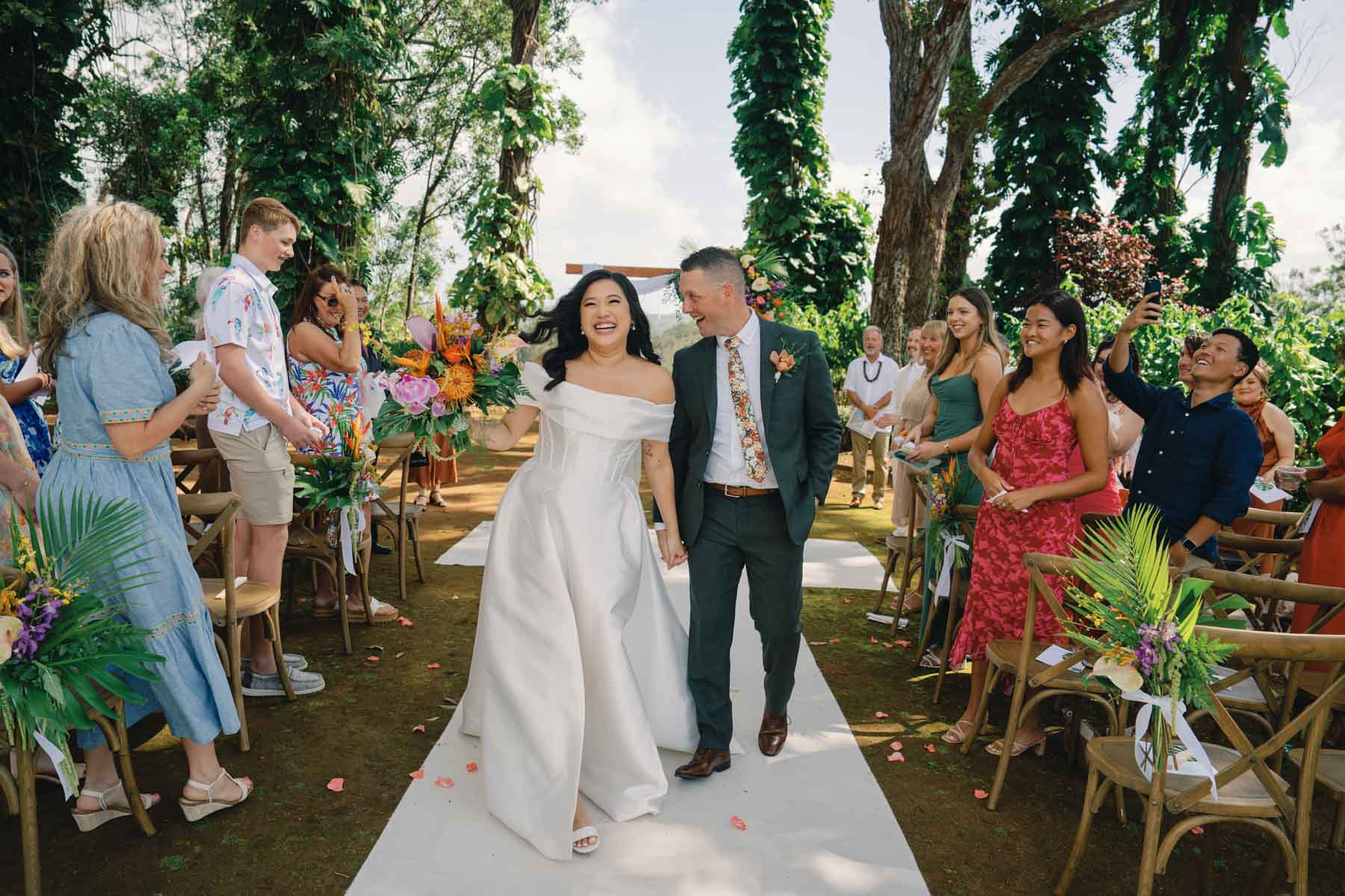 A ceremony at Sunset Ranch Hawaii on Oahu.