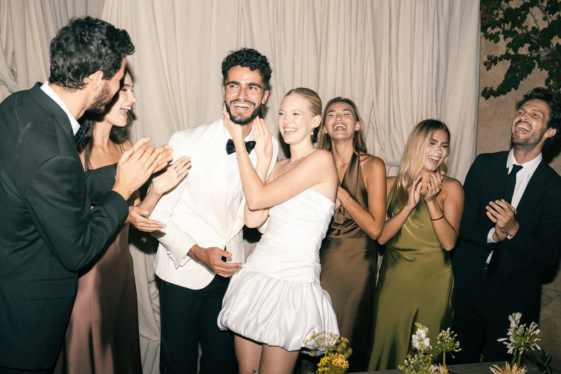 A couple celebrates their wedding weekend in Mallorca.